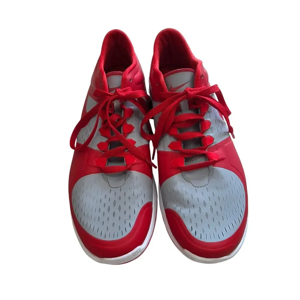 Men's Nike FS Lite Trainer Training Shoes, 615972 013 Size 9.5 with Gray/Uni Red